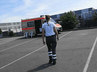 Sanitätsdienst beim 13. Ilsfelder Jugend-Kartslalom