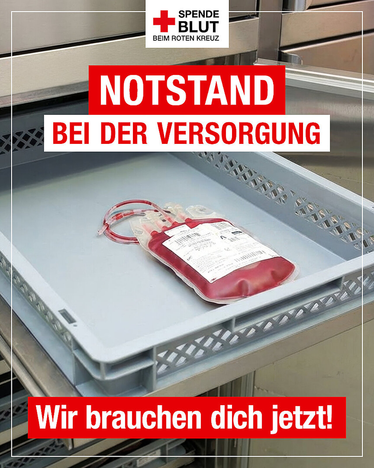 Notstand bei der Blutversorgung. Bitte spenden Sie Blut!